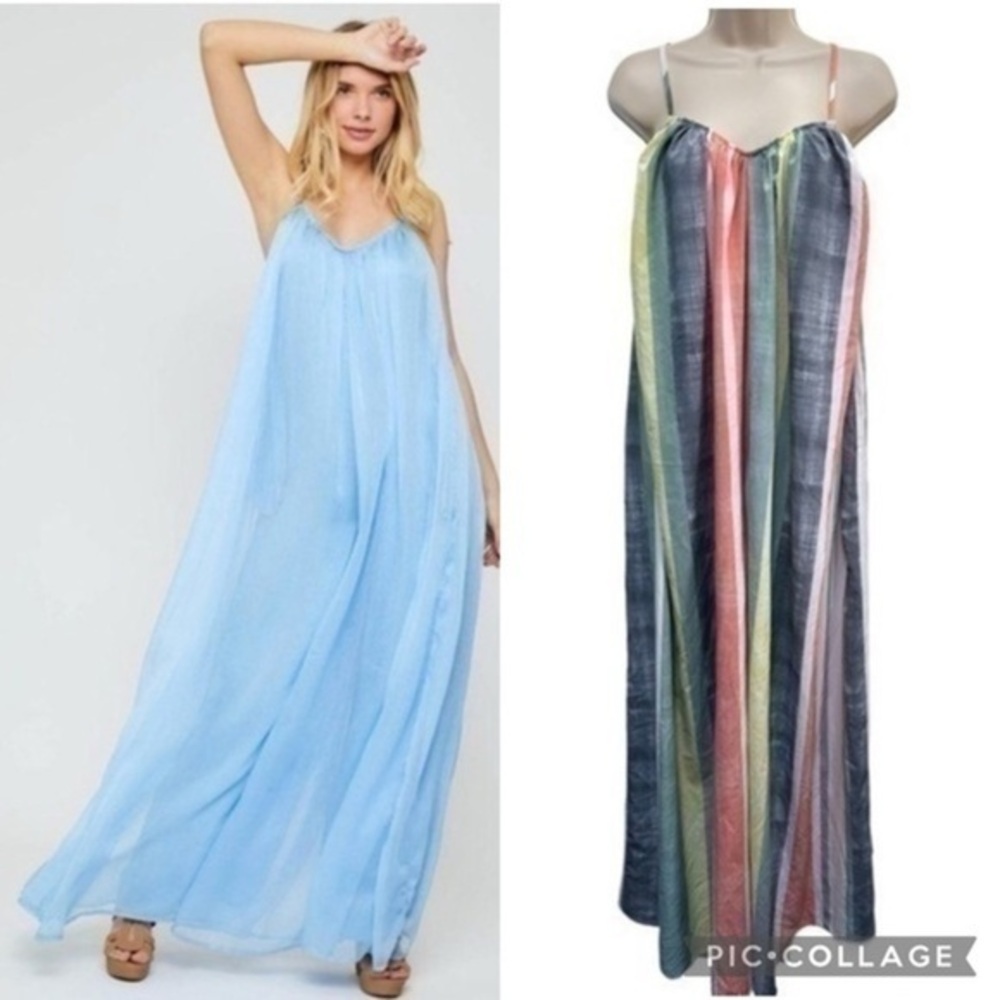 hers and mine Flowy Stripped Jumpsuit